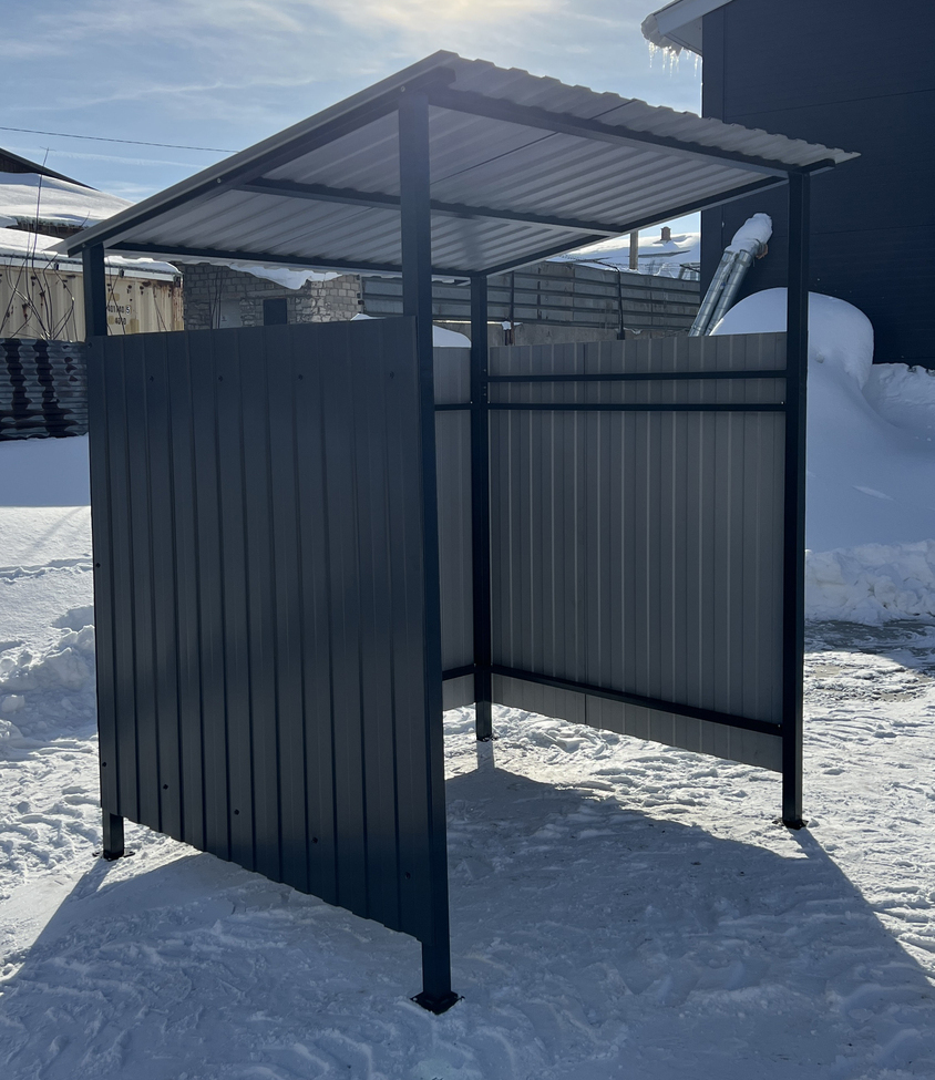 Контейнерная площадка КПК-1 на 1 контейнер с крышей