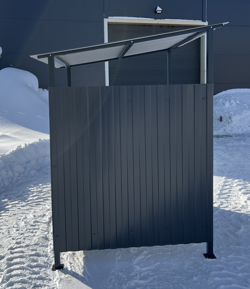 Контейнерная площадка КПК-1 на 1 контейнер с крышей