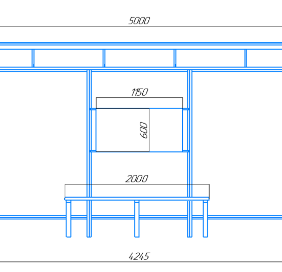 Чертёж автобусного павильона "Стандарт-1".