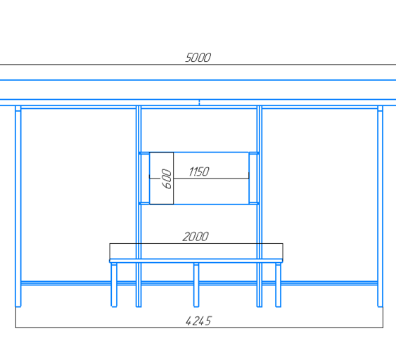 Чертёж остановочного комплекса Сити-П1.