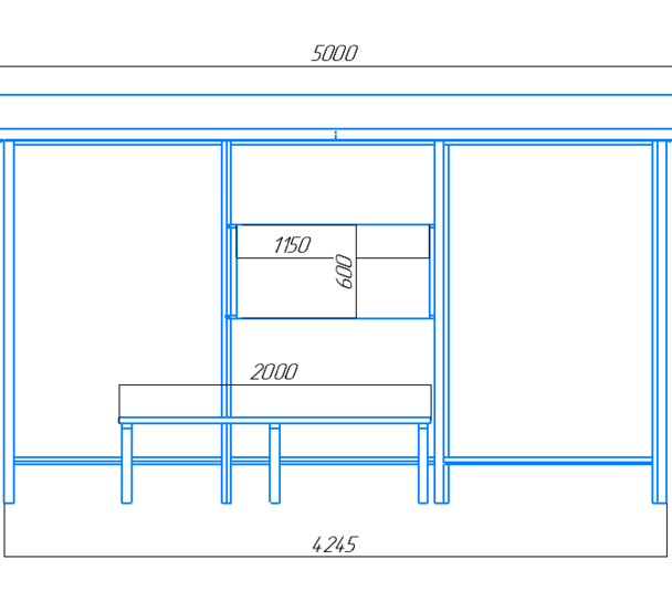 Чертёж остановочного комплекса Сити-П4.