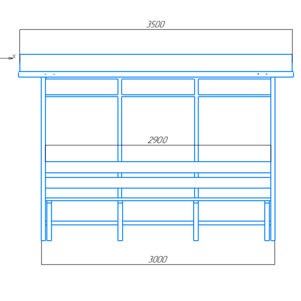 Чертеж остановочного комплекса "Сити-3.1"