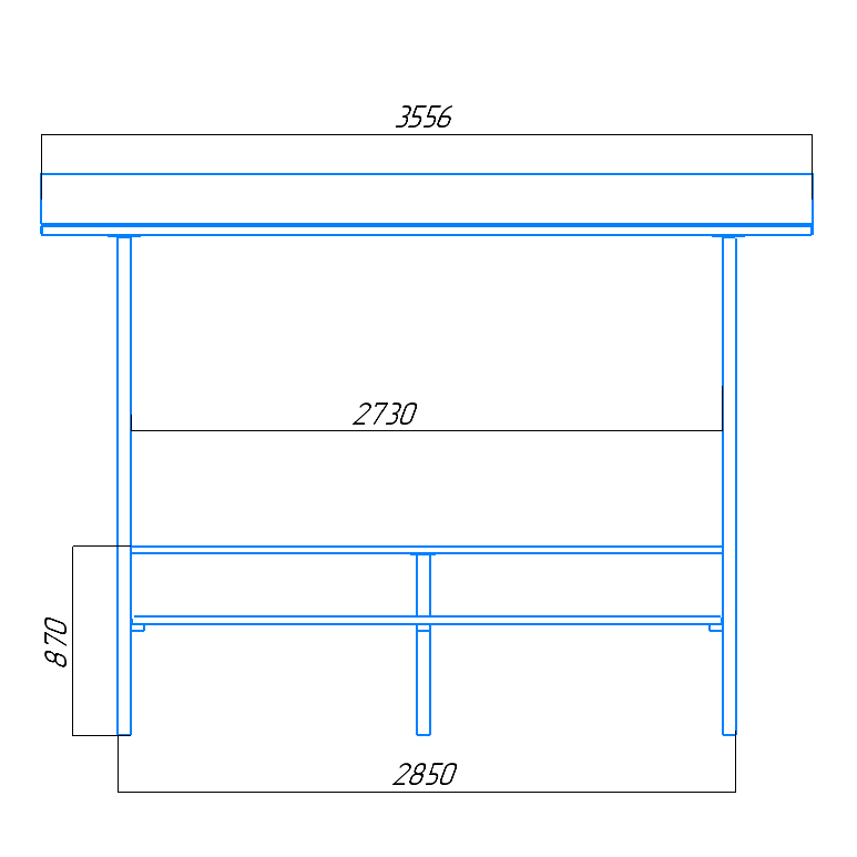Чертеж остановочного комплекса "Сити-Эконом-1"