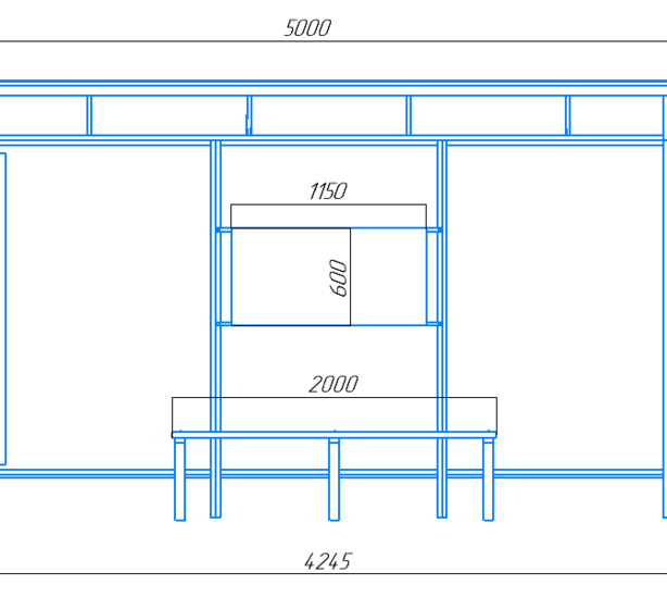Чертеж автобусного павильона "Стандарт-Л2". 