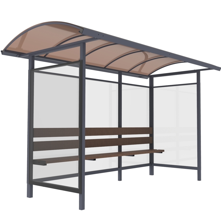 Эскиз остановочного комплекса "Сити-3.1". Вид слева.